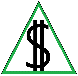 Image of a dollar sign in a triangle which stands for the Cash Assistance Program.